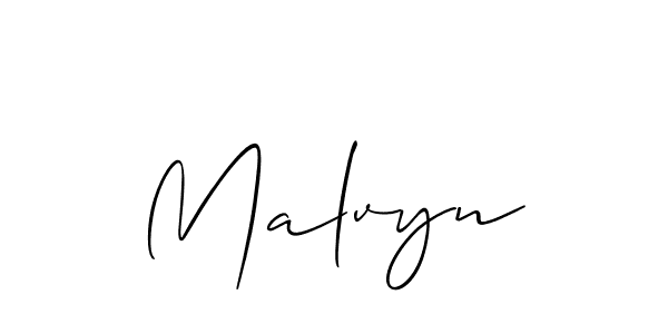 Malvyn stylish signature style. Best Handwritten Sign (Allison_Script) for my name. Handwritten Signature Collection Ideas for my name Malvyn. Malvyn signature style 2 images and pictures png