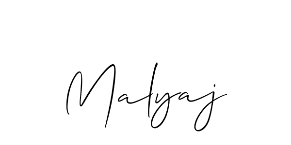 How to make Malyaj signature? Allison_Script is a professional autograph style. Create handwritten signature for Malyaj name. Malyaj signature style 2 images and pictures png