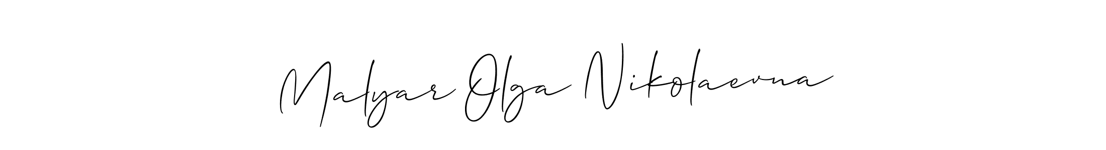 See photos of Malyar Olga Nikolaevna official signature by Spectra . Check more albums & portfolios. Read reviews & check more about Allison_Script font. Malyar Olga Nikolaevna signature style 2 images and pictures png
