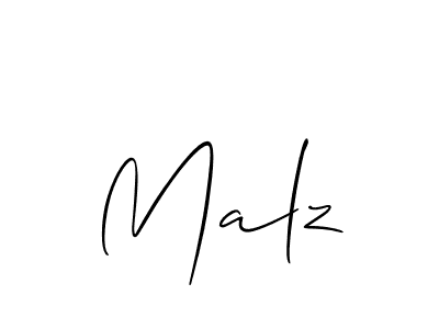 Use a signature maker to create a handwritten signature online. With this signature software, you can design (Allison_Script) your own signature for name Malz. Malz signature style 2 images and pictures png