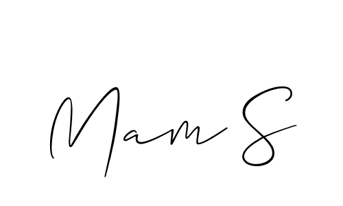 It looks lik you need a new signature style for name Mam S. Design unique handwritten (Allison_Script) signature with our free signature maker in just a few clicks. Mam S signature style 2 images and pictures png