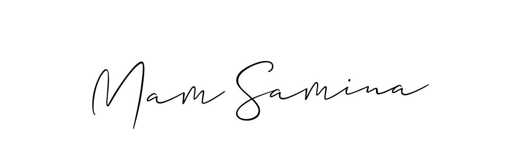 How to Draw Mam Samina signature style? Allison_Script is a latest design signature styles for name Mam Samina. Mam Samina signature style 2 images and pictures png