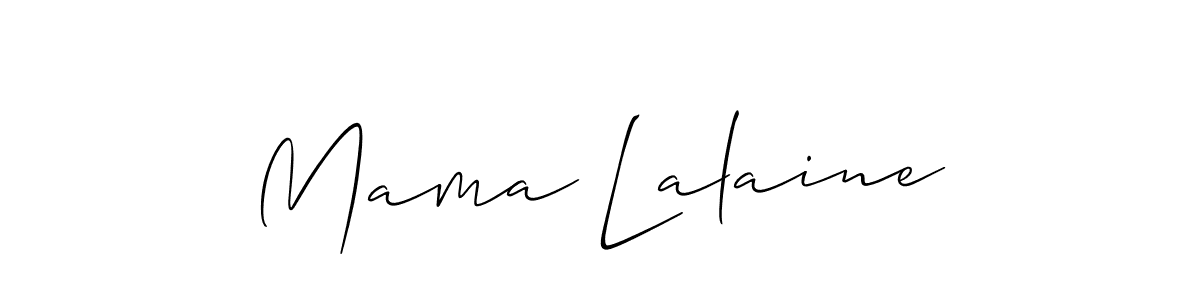 Allison_Script is a professional signature style that is perfect for those who want to add a touch of class to their signature. It is also a great choice for those who want to make their signature more unique. Get Mama Lalaine name to fancy signature for free. Mama Lalaine signature style 2 images and pictures png