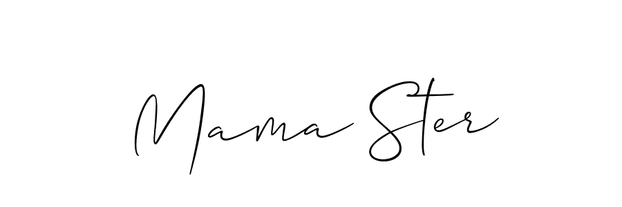 You should practise on your own different ways (Allison_Script) to write your name (Mama Ster) in signature. don't let someone else do it for you. Mama Ster signature style 2 images and pictures png