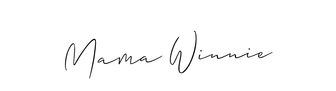 Use a signature maker to create a handwritten signature online. With this signature software, you can design (Allison_Script) your own signature for name Mama Winnie. Mama Winnie signature style 2 images and pictures png