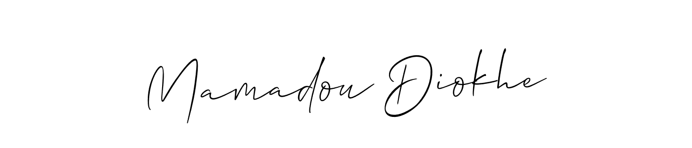 You should practise on your own different ways (Allison_Script) to write your name (Mamadou Diokhe) in signature. don't let someone else do it for you. Mamadou Diokhe signature style 2 images and pictures png