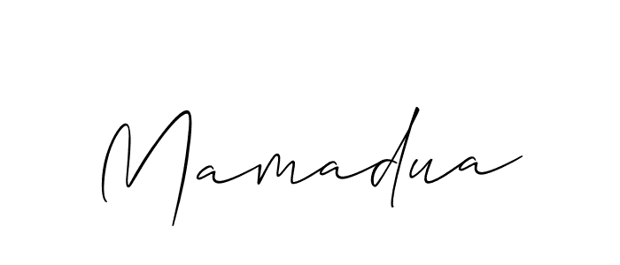 How to make Mamadua signature? Allison_Script is a professional autograph style. Create handwritten signature for Mamadua name. Mamadua signature style 2 images and pictures png