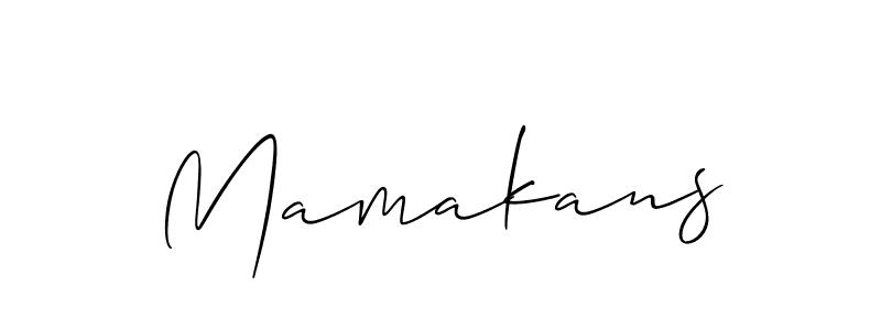 Once you've used our free online signature maker to create your best signature Allison_Script style, it's time to enjoy all of the benefits that Mamakans name signing documents. Mamakans signature style 2 images and pictures png