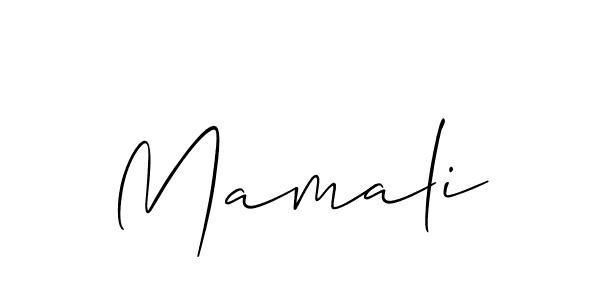 How to make Mamali signature? Allison_Script is a professional autograph style. Create handwritten signature for Mamali name. Mamali signature style 2 images and pictures png