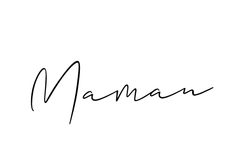 How to make Maman name signature. Use Allison_Script style for creating short signs online. This is the latest handwritten sign. Maman signature style 2 images and pictures png