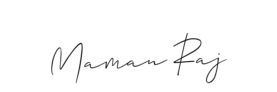 You should practise on your own different ways (Allison_Script) to write your name (Maman Raj) in signature. don't let someone else do it for you. Maman Raj signature style 2 images and pictures png