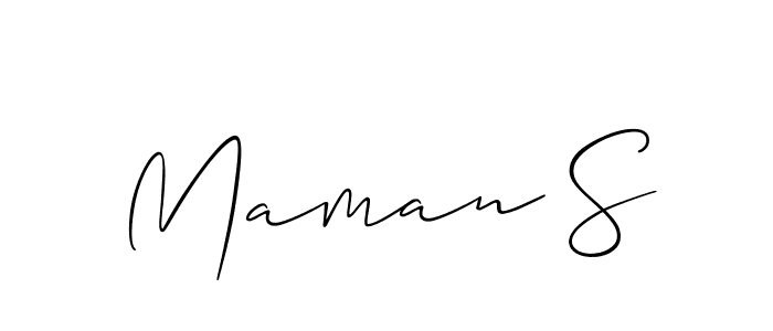 Maman S stylish signature style. Best Handwritten Sign (Allison_Script) for my name. Handwritten Signature Collection Ideas for my name Maman S. Maman S signature style 2 images and pictures png