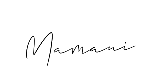 You should practise on your own different ways (Allison_Script) to write your name (Mamani) in signature. don't let someone else do it for you. Mamani signature style 2 images and pictures png