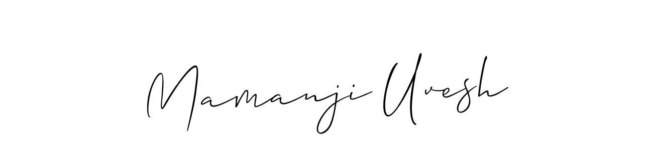 How to Draw Mamanji Uvesh signature style? Allison_Script is a latest design signature styles for name Mamanji Uvesh. Mamanji Uvesh signature style 2 images and pictures png