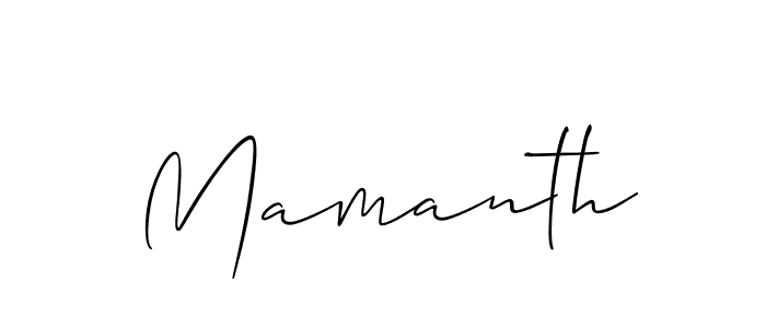 You should practise on your own different ways (Allison_Script) to write your name (Mamanth) in signature. don't let someone else do it for you. Mamanth signature style 2 images and pictures png