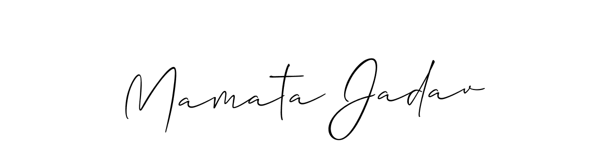 Mamata Jadav stylish signature style. Best Handwritten Sign (Allison_Script) for my name. Handwritten Signature Collection Ideas for my name Mamata Jadav. Mamata Jadav signature style 2 images and pictures png