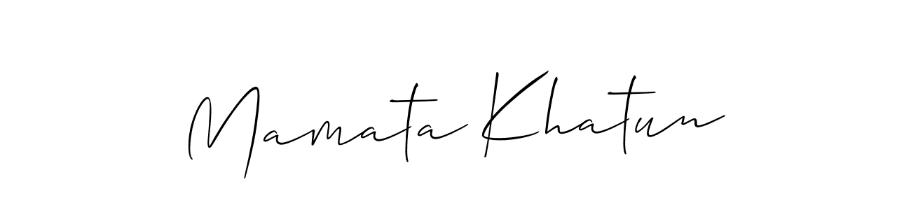 Also You can easily find your signature by using the search form. We will create Mamata Khatun name handwritten signature images for you free of cost using Allison_Script sign style. Mamata Khatun signature style 2 images and pictures png