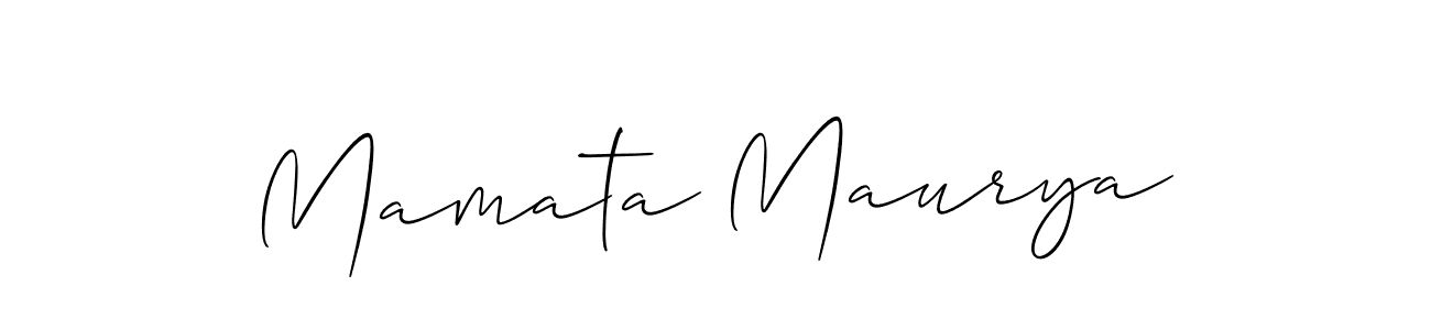 Create a beautiful signature design for name Mamata Maurya. With this signature (Allison_Script) fonts, you can make a handwritten signature for free. Mamata Maurya signature style 2 images and pictures png