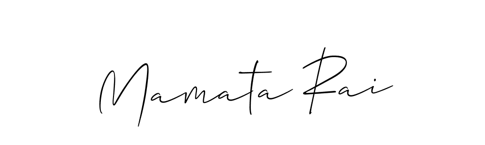 Use a signature maker to create a handwritten signature online. With this signature software, you can design (Allison_Script) your own signature for name Mamata Rai. Mamata Rai signature style 2 images and pictures png