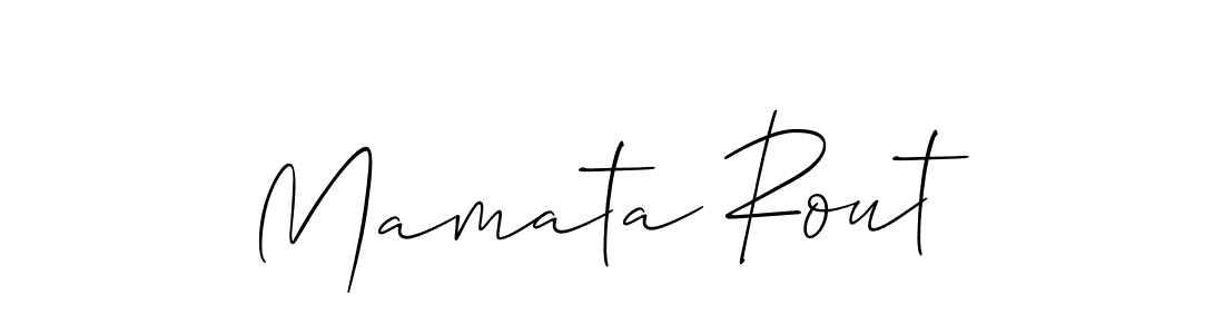 Design your own signature with our free online signature maker. With this signature software, you can create a handwritten (Allison_Script) signature for name Mamata Rout. Mamata Rout signature style 2 images and pictures png