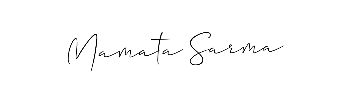 Also You can easily find your signature by using the search form. We will create Mamata Sarma name handwritten signature images for you free of cost using Allison_Script sign style. Mamata Sarma signature style 2 images and pictures png