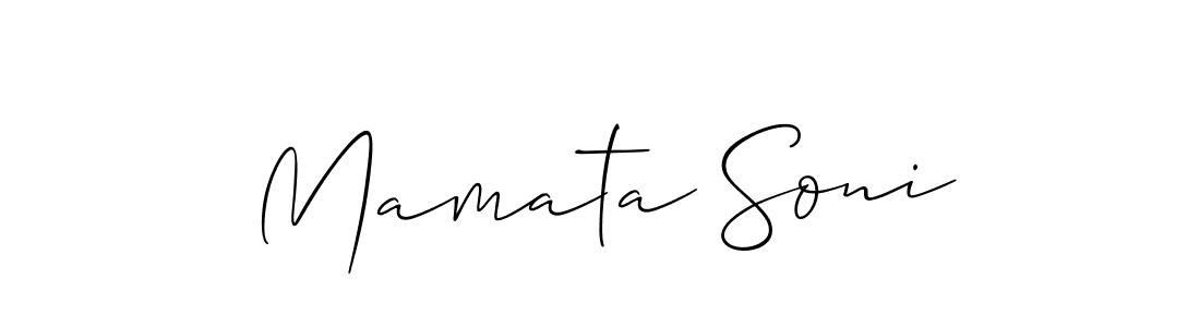 Mamata Soni stylish signature style. Best Handwritten Sign (Allison_Script) for my name. Handwritten Signature Collection Ideas for my name Mamata Soni. Mamata Soni signature style 2 images and pictures png
