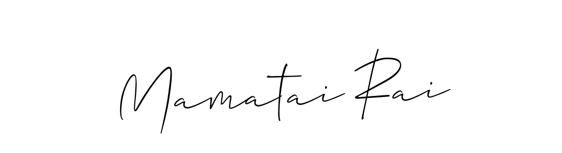 It looks lik you need a new signature style for name Mamatai Rai. Design unique handwritten (Allison_Script) signature with our free signature maker in just a few clicks. Mamatai Rai signature style 2 images and pictures png