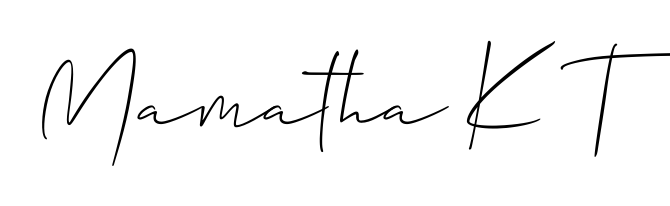 Create a beautiful signature design for name Mamatha K T. With this signature (Allison_Script) fonts, you can make a handwritten signature for free. Mamatha K T signature style 2 images and pictures png