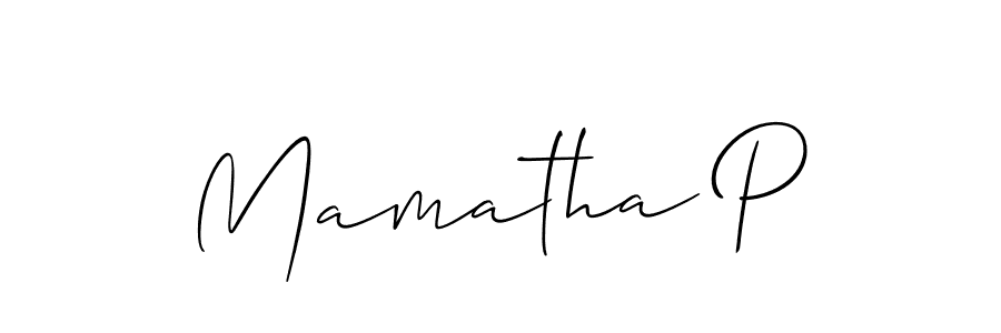Make a beautiful signature design for name Mamatha P. With this signature (Allison_Script) style, you can create a handwritten signature for free. Mamatha P signature style 2 images and pictures png