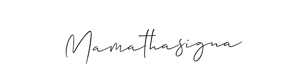 How to make Mamathasigna name signature. Use Allison_Script style for creating short signs online. This is the latest handwritten sign. Mamathasigna signature style 2 images and pictures png