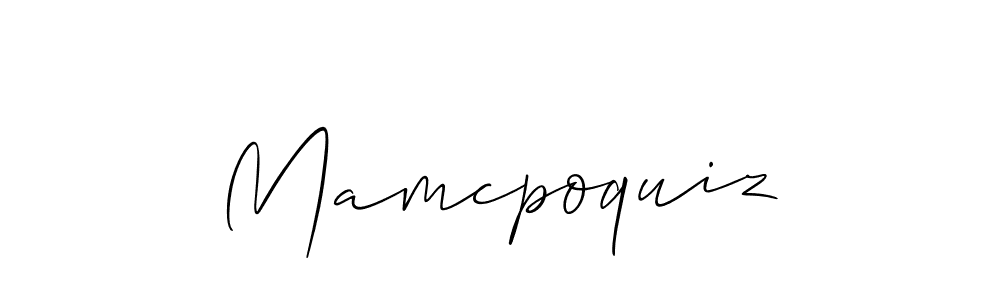 How to make Mamcpoquiz signature? Allison_Script is a professional autograph style. Create handwritten signature for Mamcpoquiz name. Mamcpoquiz signature style 2 images and pictures png