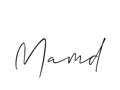 Design your own signature with our free online signature maker. With this signature software, you can create a handwritten (Allison_Script) signature for name Mamd. Mamd signature style 2 images and pictures png