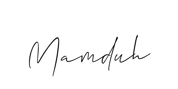 Design your own signature with our free online signature maker. With this signature software, you can create a handwritten (Allison_Script) signature for name Mamduh. Mamduh signature style 2 images and pictures png