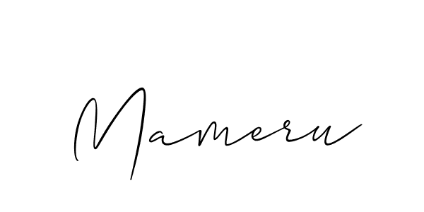 How to make Mameru signature? Allison_Script is a professional autograph style. Create handwritten signature for Mameru name. Mameru signature style 2 images and pictures png