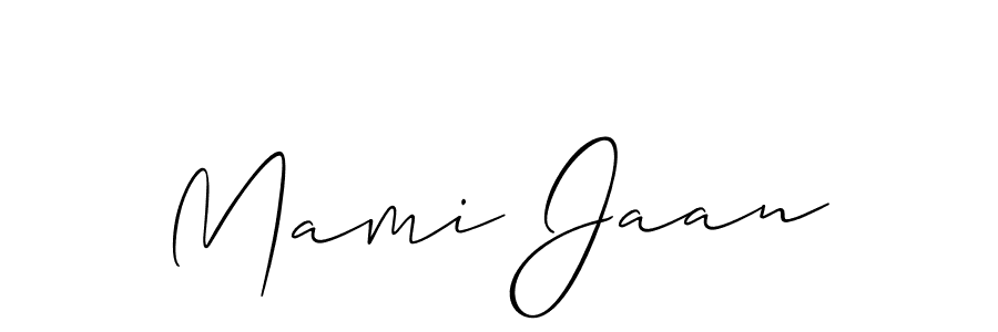 Also we have Mami Jaan name is the best signature style. Create professional handwritten signature collection using Allison_Script autograph style. Mami Jaan signature style 2 images and pictures png