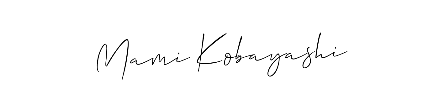 Once you've used our free online signature maker to create your best signature Allison_Script style, it's time to enjoy all of the benefits that Mami Kobayashi name signing documents. Mami Kobayashi signature style 2 images and pictures png