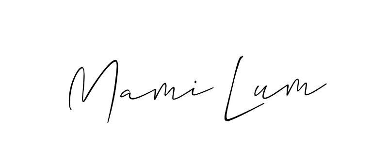 Similarly Allison_Script is the best handwritten signature design. Signature creator online .You can use it as an online autograph creator for name Mami Lum. Mami Lum signature style 2 images and pictures png