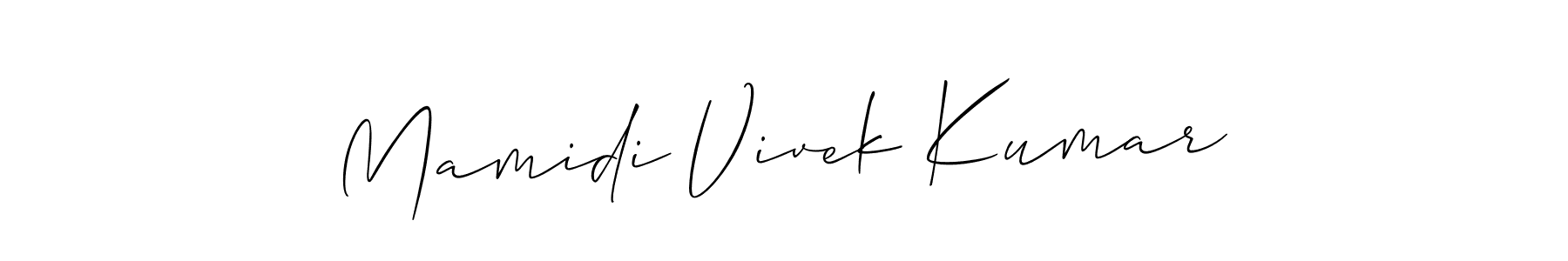 Similarly Allison_Script is the best handwritten signature design. Signature creator online .You can use it as an online autograph creator for name Mamidi Vivek Kumar. Mamidi Vivek Kumar signature style 2 images and pictures png