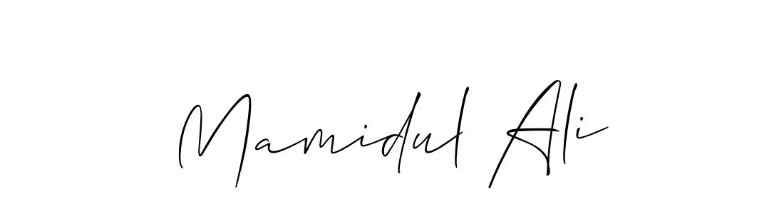 Similarly Allison_Script is the best handwritten signature design. Signature creator online .You can use it as an online autograph creator for name Mamidul Ali. Mamidul Ali signature style 2 images and pictures png