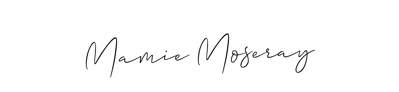 You should practise on your own different ways (Allison_Script) to write your name (Mamie Moseray) in signature. don't let someone else do it for you. Mamie Moseray signature style 2 images and pictures png