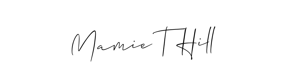 Best and Professional Signature Style for Mamie T Hill. Allison_Script Best Signature Style Collection. Mamie T Hill signature style 2 images and pictures png