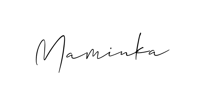 Allison_Script is a professional signature style that is perfect for those who want to add a touch of class to their signature. It is also a great choice for those who want to make their signature more unique. Get Maminka name to fancy signature for free. Maminka signature style 2 images and pictures png