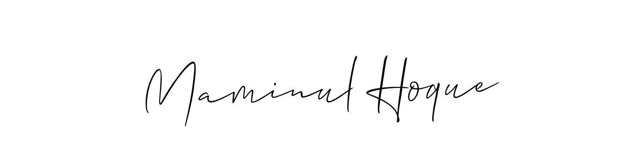 Make a beautiful signature design for name Maminul Hoque. With this signature (Allison_Script) style, you can create a handwritten signature for free. Maminul Hoque signature style 2 images and pictures png