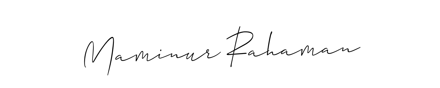 Allison_Script is a professional signature style that is perfect for those who want to add a touch of class to their signature. It is also a great choice for those who want to make their signature more unique. Get Maminur Rahaman name to fancy signature for free. Maminur Rahaman signature style 2 images and pictures png