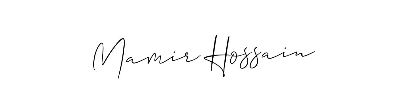 Similarly Allison_Script is the best handwritten signature design. Signature creator online .You can use it as an online autograph creator for name Mamir Hossain. Mamir Hossain signature style 2 images and pictures png