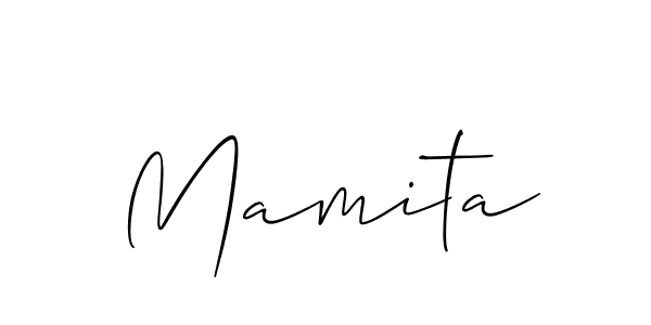 You should practise on your own different ways (Allison_Script) to write your name (Mamita) in signature. don't let someone else do it for you. Mamita signature style 2 images and pictures png