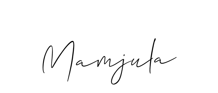 Make a beautiful signature design for name Mamjula. With this signature (Allison_Script) style, you can create a handwritten signature for free. Mamjula signature style 2 images and pictures png