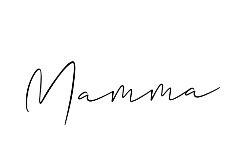 How to make Mamma name signature. Use Allison_Script style for creating short signs online. This is the latest handwritten sign. Mamma signature style 2 images and pictures png