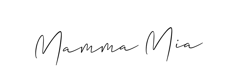 How to make Mamma Mia signature? Allison_Script is a professional autograph style. Create handwritten signature for Mamma Mia name. Mamma Mia signature style 2 images and pictures png