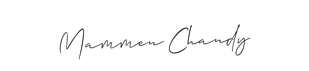 Use a signature maker to create a handwritten signature online. With this signature software, you can design (Allison_Script) your own signature for name Mammen Chandy. Mammen Chandy signature style 2 images and pictures png